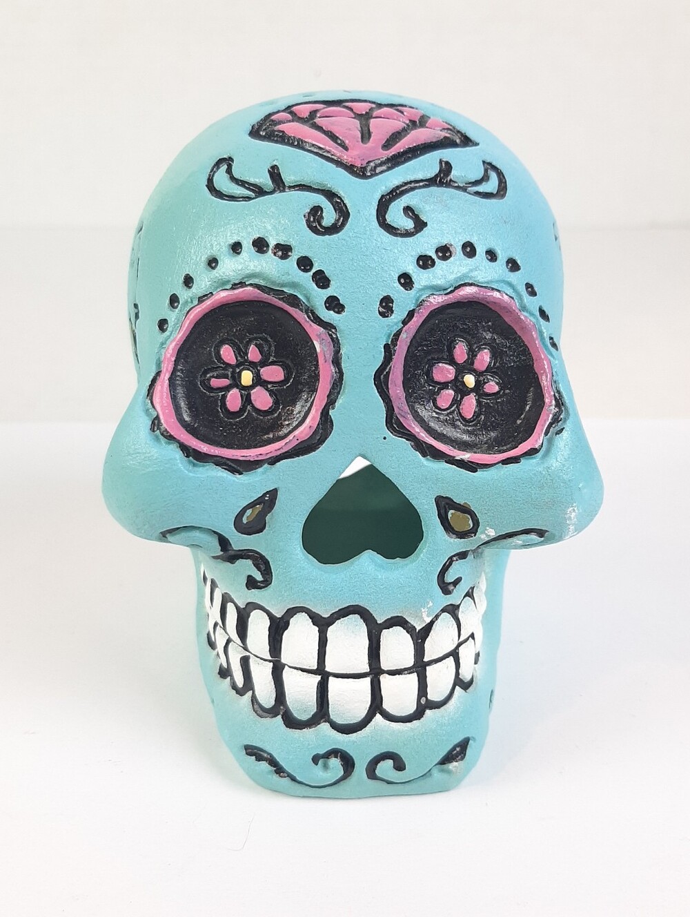 🍀Sugar Skull AquariumDecoration- showing all sides